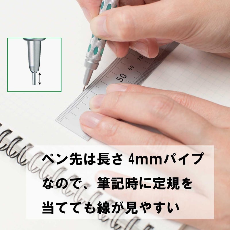 Pentel Graph Gear 1000 Mechanical Drafting Pencil 0.4mm Green (PG1014) - Image 5